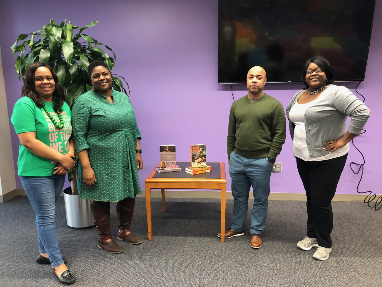 Keynote lecturer, JCSU alumna, Dr. Msia Clark (2nd from left) and Company